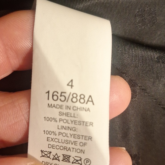 Kate Spad Flourish Swirl Brocade Blazer Black/Ripe Apple Size 4 - Picture 14 of 14